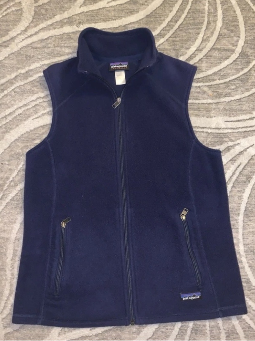 Patagonia Navy Blue Full-Zip Fleece Vest